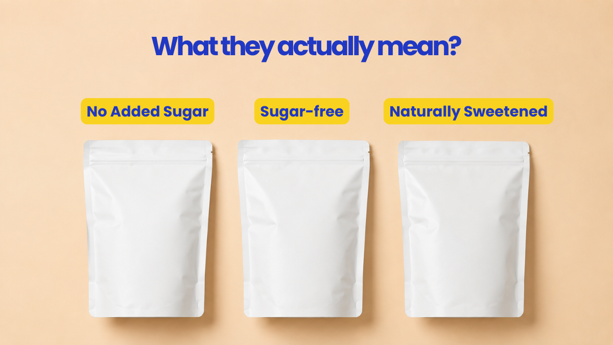 No added sugar vs sugar-free: what the labels actually mean