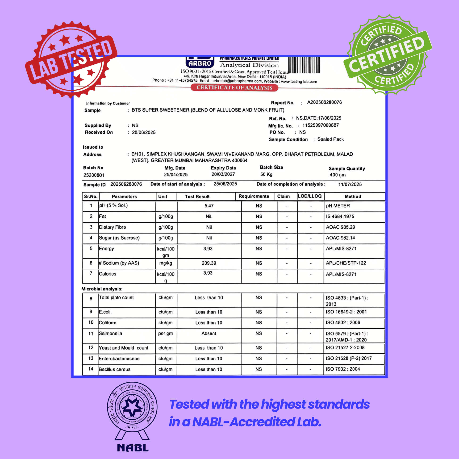 Super Sweetener | Monk Fruit and Allulose -