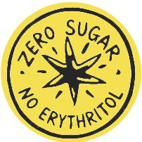 Yellow circular logo with black text and star design on a white background